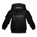 Juneau, Alaska Youth Hoodie - Skyline Youth Juneau Hooded Sweatshirt - charcoal gray