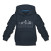 Louisville, Kentucky Youth Hoodie - Skyline Youth Louisville Hooded Sweatshirt - navy