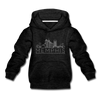 Memphis, Tennessee Youth Hoodie - Skyline Youth Memphis Hooded Sweatshirt - charcoal gray