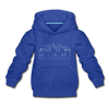 Miami, Florida Youth Hoodie - Skyline Youth Miami Hooded Sweatshirt - royal blue