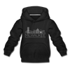 Milwaukee, Wisconsin Youth Hoodie - Skyline Youth Milwaukee Hooded Sweatshirt - black