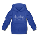 Milwaukee, Wisconsin Youth Hoodie - Skyline Youth Milwaukee Hooded Sweatshirt - royal blue