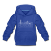 Milwaukee, Wisconsin Youth Hoodie - Skyline Youth Milwaukee Hooded Sweatshirt - royal blue