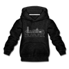 Milwaukee, Wisconsin Youth Hoodie - Skyline Youth Milwaukee Hooded Sweatshirt - charcoal gray