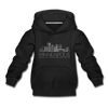Minneapolis, Minnesota Youth Hoodie - Skyline Youth Minneapolis Hooded Sweatshirt - black