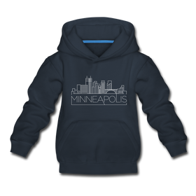 Minneapolis, Minnesota Youth Hoodie - Skyline Youth Minneapolis Hooded Sweatshirt