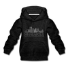 Minneapolis, Minnesota Youth Hoodie - Skyline Youth Minneapolis Hooded Sweatshirt - charcoal gray