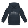 Nashville, Tennessee Youth Hoodie - Skyline Youth Nashville Hooded Sweatshirt - navy