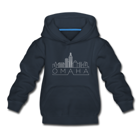Omaha, Nebraska Youth Hoodie - Skyline Youth Omaha Hooded Sweatshirt