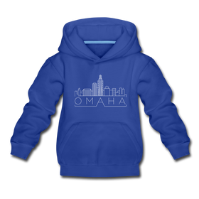 Omaha, Nebraska Youth Hoodie - Skyline Youth Omaha Hooded Sweatshirt