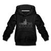 Omaha, Nebraska Youth Hoodie - Skyline Youth Omaha Hooded Sweatshirt - charcoal gray