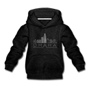 Omaha, Nebraska Youth Hoodie - Skyline Youth Omaha Hooded Sweatshirt - charcoal gray