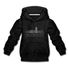 Oklahoma City, Oklahoma Youth Hoodie - Skyline Youth Oklahoma City Hooded Sweatshirt - charcoal gray