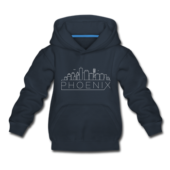 Phoenix, Arizona Youth Hoodie - Skyline Youth Phoenix Hooded Sweatshirt - navy