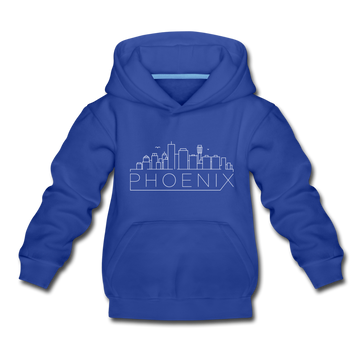 Phoenix, Arizona Youth Hoodie - Skyline Youth Phoenix Hooded Sweatshirt - royal blue