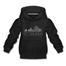 Pittsburgh, Pennsylvania Youth Hoodie - Skyline Youth Pittsburgh Hooded Sweatshirt - black