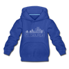 Pittsburgh, Pennsylvania Youth Hoodie - Skyline Youth Pittsburgh Hooded Sweatshirt - royal blue