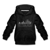Pittsburgh, Pennsylvania Youth Hoodie - Skyline Youth Pittsburgh Hooded Sweatshirt - charcoal gray