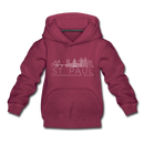 Saint Paul, Minnesota Youth Hoodie - Skyline Youth Saint Paul Hooded Sweatshirt - burgundy