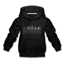 Sacramento, California Youth Hoodie - Skyline Youth Sacramento Hooded Sweatshirt - charcoal gray