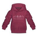 San Francisco, California Youth Hoodie - Skyline Youth San Francisco Hooded Sweatshirt - burgundy