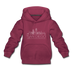 San Diego, California Youth Hoodie - Skyline Youth San Diego Hooded Sweatshirt - burgundy