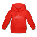 San Diego, California Youth Hoodie - Skyline Youth San Diego Hooded Sweatshirt - red