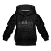 Sioux Falls, South Dakota Youth Hoodie - Skyline Youth Sioux Falls Hooded Sweatshirt - charcoal gray