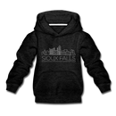 Sioux Falls, South Dakota Youth Hoodie - Skyline Youth Sioux Falls Hooded Sweatshirt - charcoal gray