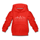 Savannah, Georgia Youth Hoodie - Skyline Youth Savannah Hooded Sweatshirt - red