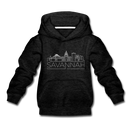 Savannah, Georgia Youth Hoodie - Skyline Youth Savannah Hooded Sweatshirt - charcoal gray