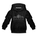 Tampa, Florida Youth Hoodie - Skyline Youth Tampa Hooded Sweatshirt - charcoal gray