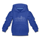 Virginia Beach, Virginia Youth Hoodie - Skyline Youth Virginia Beach Hooded Sweatshirt - royal blue