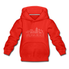 Virginia Beach, Virginia Youth Hoodie - Skyline Youth Virginia Beach Hooded Sweatshirt - red