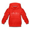 Wichita, Kansas Youth Hoodie - Skyline Youth Wichita Hooded Sweatshirt - red