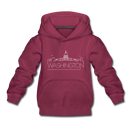 Washington DC Youth Hoodie - Skyline Youth Washington DC Hooded Sweatshirt - burgundy