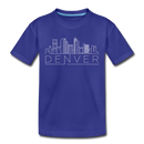 Denver, Colorado Youth T-Shirt - Skyline Youth Denver Tee - royal blue