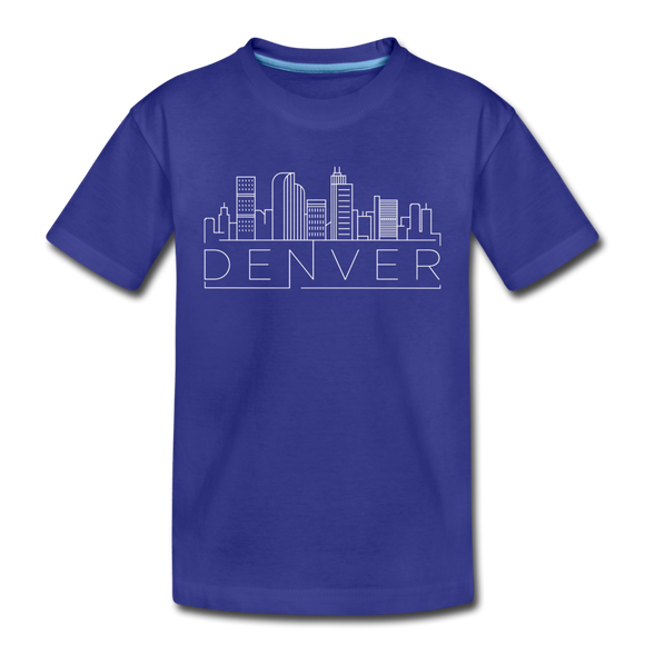 Denver, Colorado Youth T-Shirt - Skyline Youth Denver Tee - royal blue