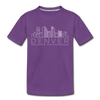 Denver, Colorado Youth T-Shirt - Skyline Youth Denver Tee - purple