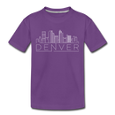 Denver, Colorado Youth T-Shirt - Skyline Youth Denver Tee - purple