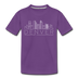 Denver, Colorado Youth T-Shirt - Skyline Youth Denver Tee - purple