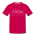 Denver, Colorado Youth T-Shirt - Skyline Youth Denver Tee - dark pink