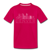Denver, Colorado Youth T-Shirt - Skyline Youth Denver Tee - dark pink