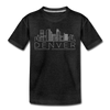 Denver, Colorado Youth T-Shirt - Skyline Youth Denver Tee - charcoal gray