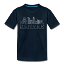 Denver, Colorado Youth T-Shirt - Skyline Youth Denver Tee - deep navy