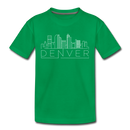 Denver, Colorado Youth T-Shirt - Skyline Youth Denver Tee - kelly green