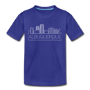 Albuquerque, New Mexico Youth T-Shirt - Skyline Youth Albuquerque Tee - royal blue