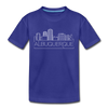 Albuquerque, New Mexico Youth T-Shirt - Skyline Youth Albuquerque Tee - royal blue
