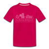 Albuquerque, New Mexico Youth T-Shirt - Skyline Youth Albuquerque Tee - dark pink
