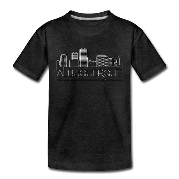 Albuquerque, New Mexico Youth T-Shirt - Skyline Youth Albuquerque Tee - charcoal gray